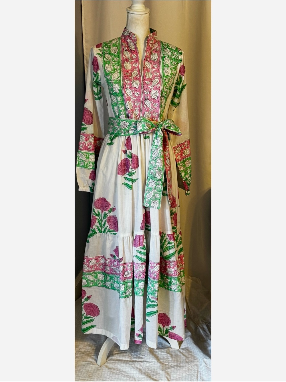 Darlington Isle Block Print Maxi Dress
Size Small